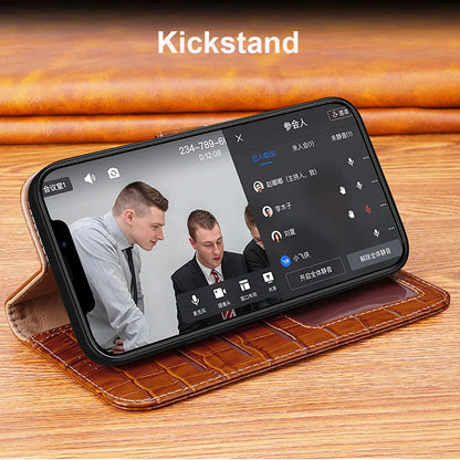 iPhone 11 Crocodile Flip Wallet
