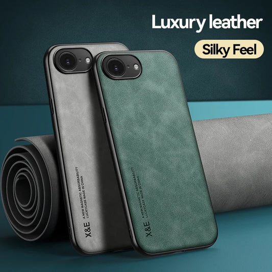 iPhone 16E Magnetic Leather Case