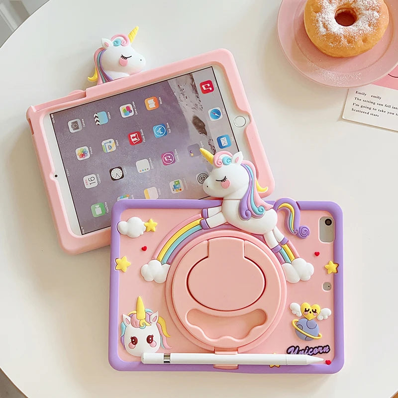 Funda con diseño de caballo de dibujos animados para iPad Pro 9.7 y Air 1 y 2