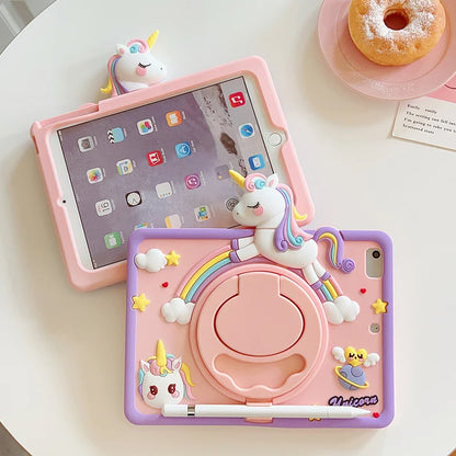 Funda con diseño de caballo de dibujos animados para iPad Pro 9.7 y Air 1 y 2