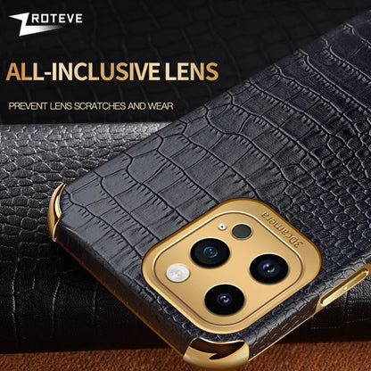iPhone 16PM Crocodile Leather Case