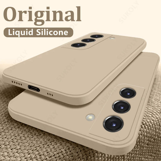 Funda de silicona líquida ultra resistente a los golpes S21