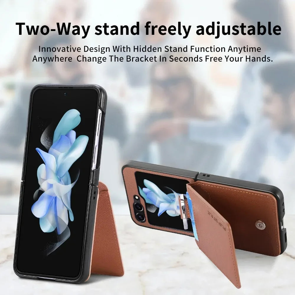Cartera de cuero para Z Flip 5