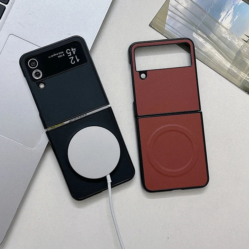 Funda de cuero Magsafe para Z Flip 5