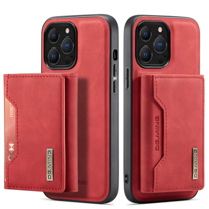 Red phone case with card holder on a white background