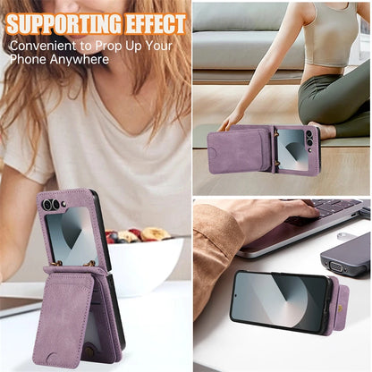 Cartera de cuero para Z Flip 5