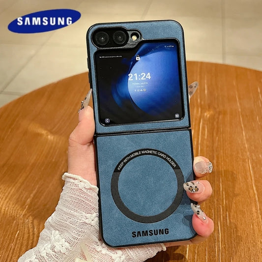 Funda con tacto de piel para Z Flip 5