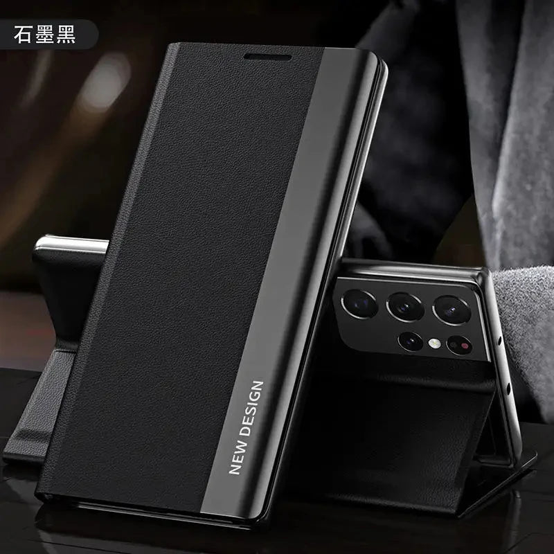 Funda de cuero para Note 10+