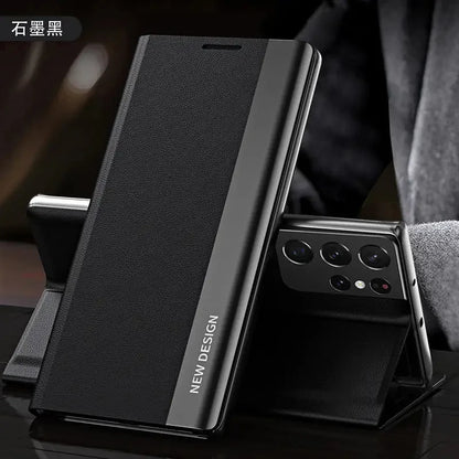 Funda de cuero para Note 10+