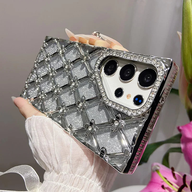 S23+ Flor de diamantes de imitación