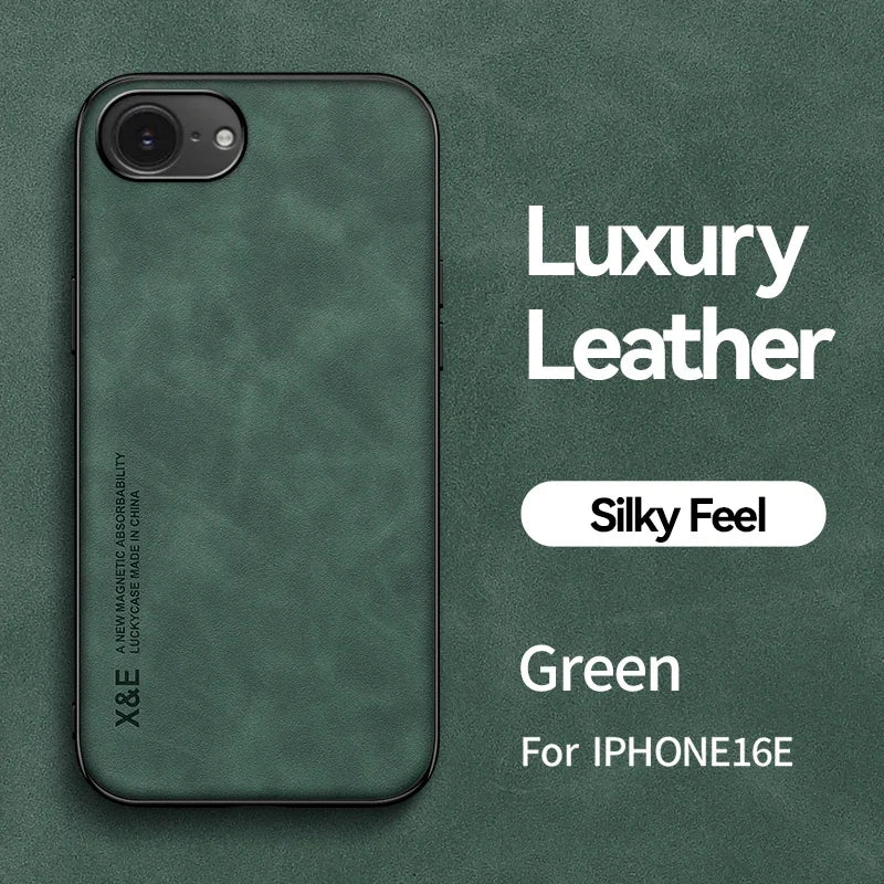 iPhone 16E Magnetic Leather Case
