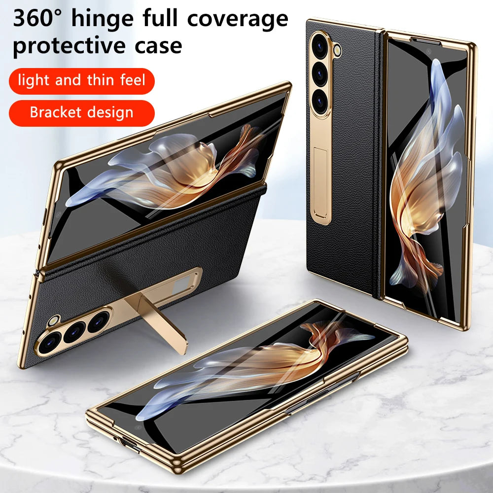 Z Fold 6 Leather Case