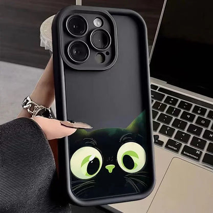 Gato de dibujos animados para iPhone 14/15Plus