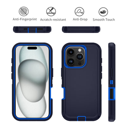 A black and blue MOtterBox case for an iPhone.