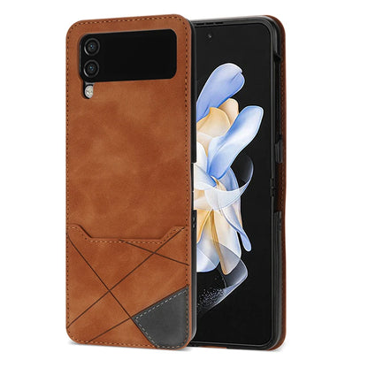 Funda de cuero a prueba de golpes para Z Flip 6