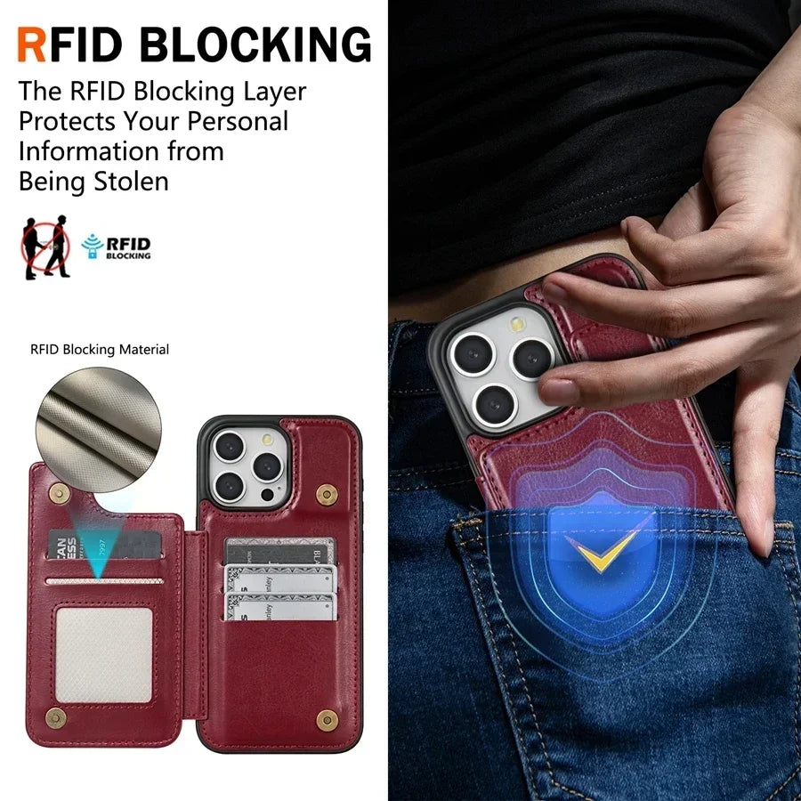 Magnetic Leather Case