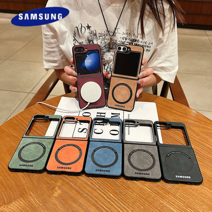 Funda con tacto de piel para Z Flip 6