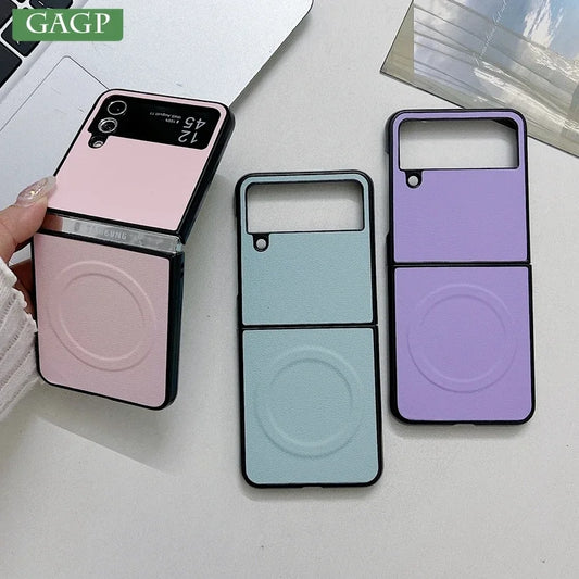 Funda de cuero Magsafe para Z Flip 6