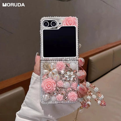 Funda perlada brillante para Z Flip 6
