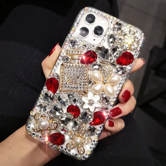 Estuche con diamantes de imitación para Note 10+
