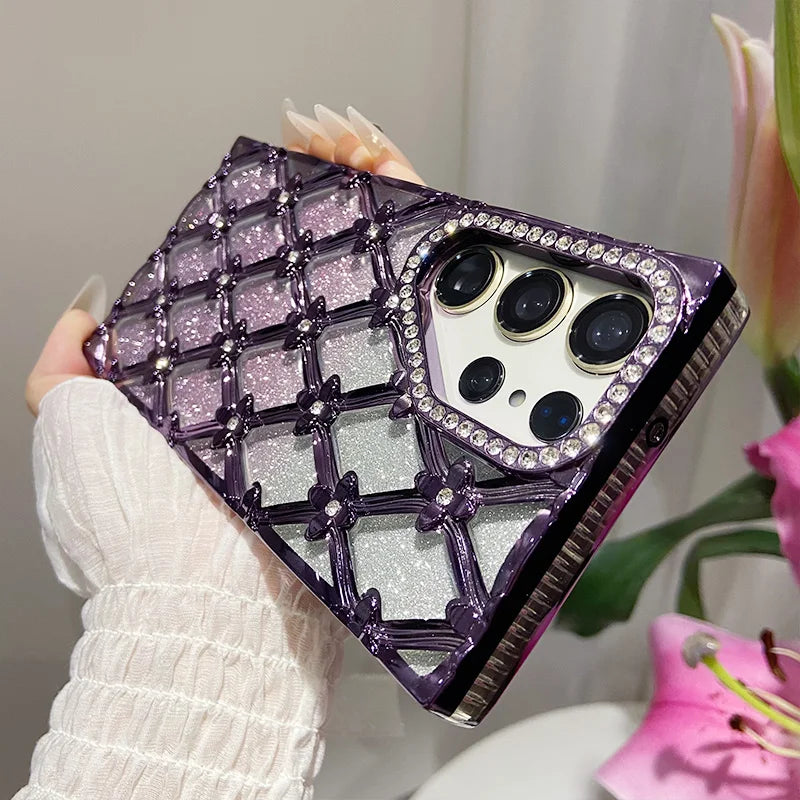 S23+ Flor de diamantes de imitación