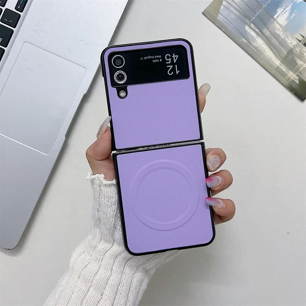 Funda de cuero Magsafe para Z Flip 5