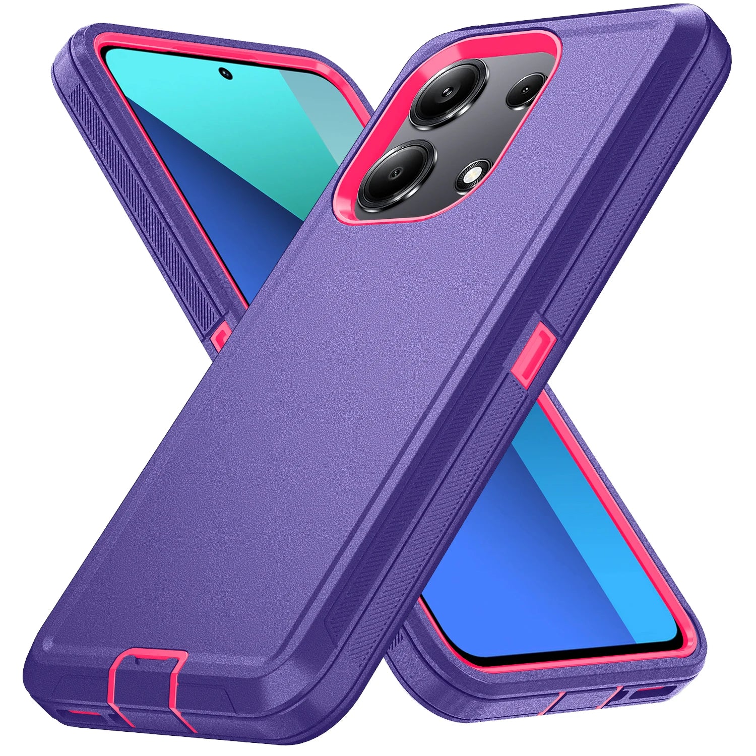 A black and blue OtterBox case for an iPhone.