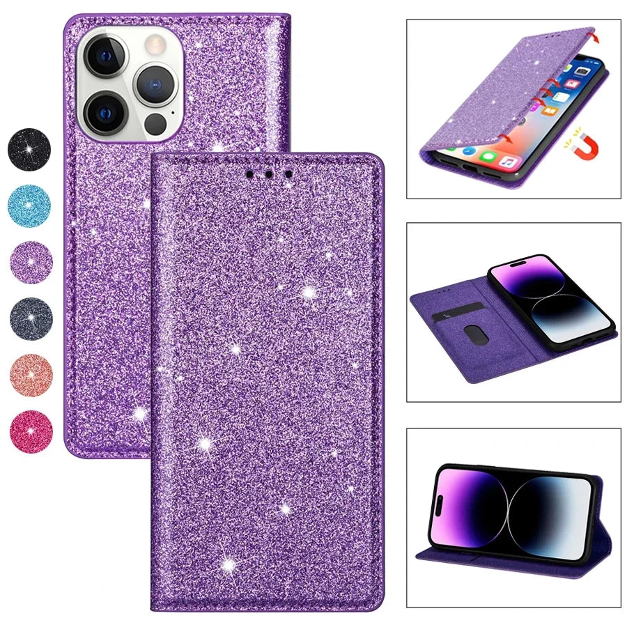 iPhone 14/5Plus  Magnetic Flip  Wallet