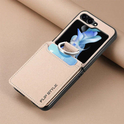 Cartera de cuero para Z Flip 6
