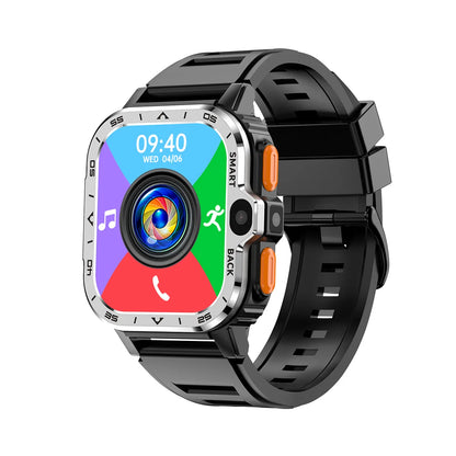 Smartwatch with a colorful display on a white background