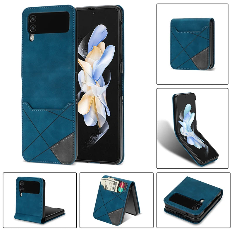Funda de cuero a prueba de golpes para Z Flip 5