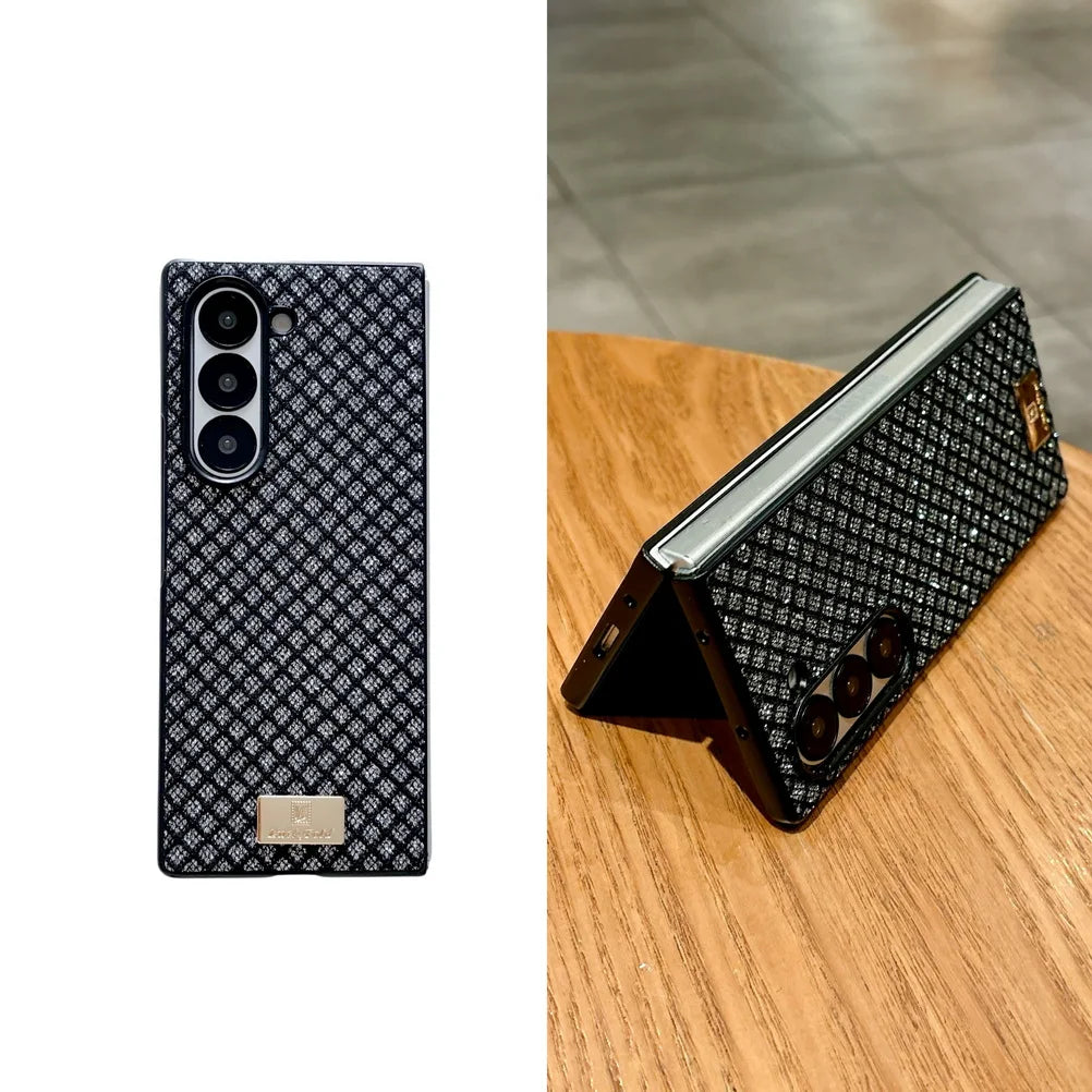 Estuche plegable Z Fold 5 con diamantes de imitación