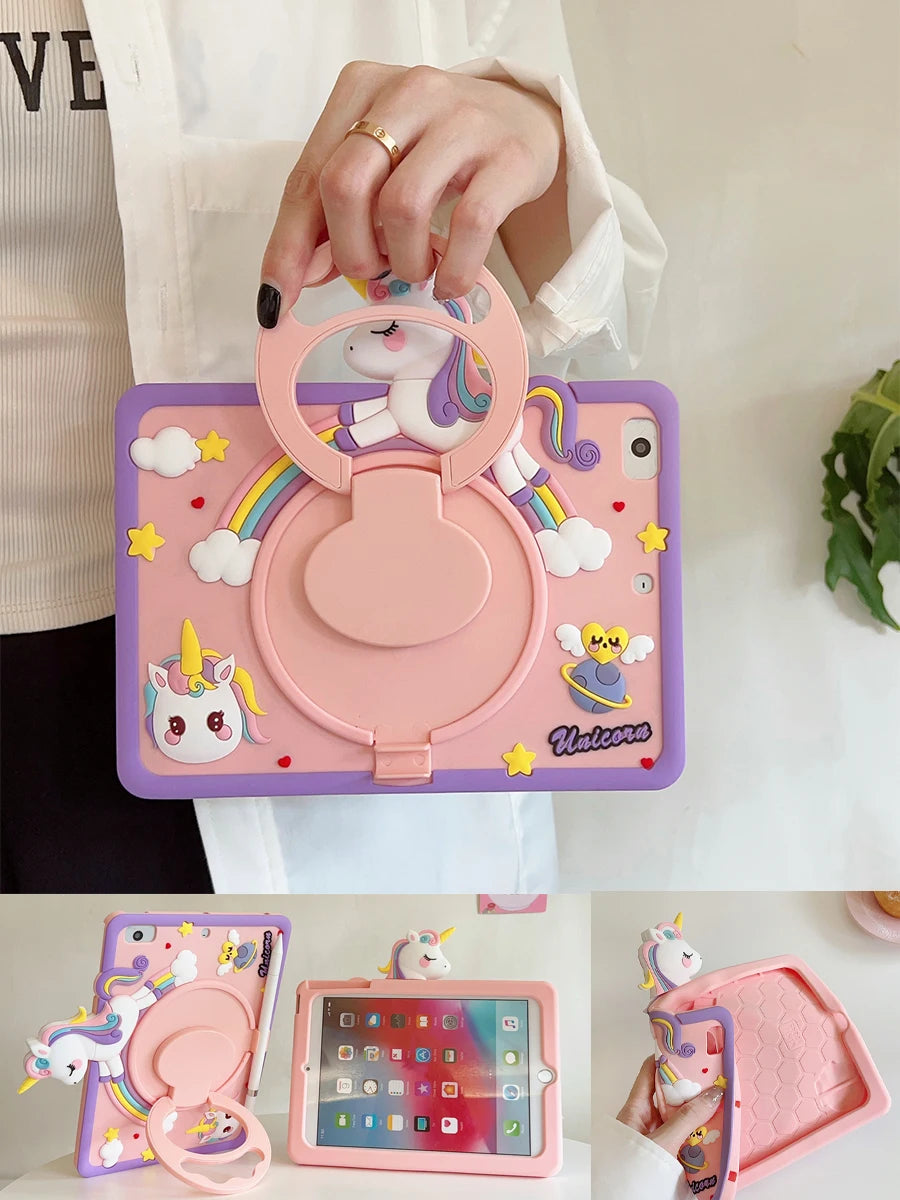 Funda con diseño de caballo de dibujos animados para iPad Pro 9.7 y Air 1 y 2