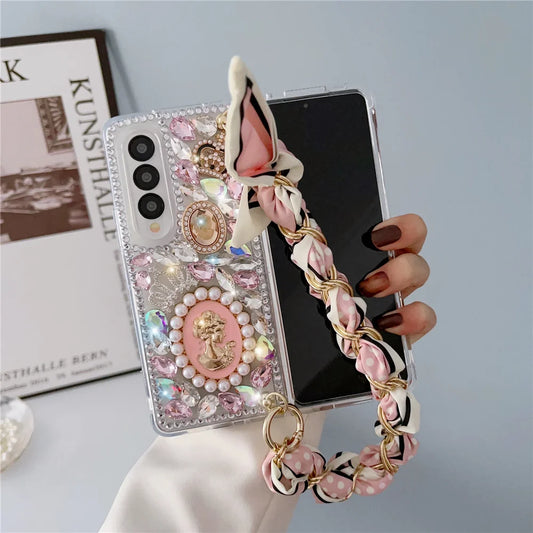 Z Fold 5 Rhinestone Case