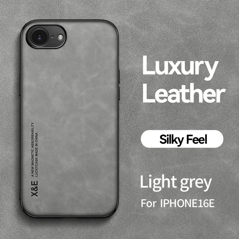 iPhone 16E Magnetic Leather Case