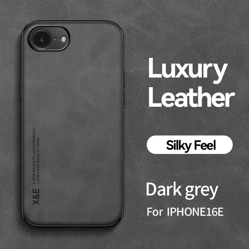 iPhone 16E Magnetic Leather Case