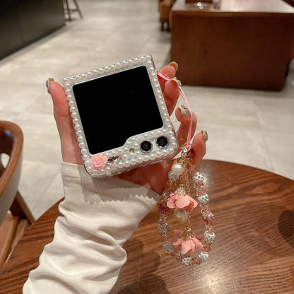 Funda perlada brillante para Z Flip 5