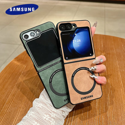 Funda con tacto de piel para Z Flip 6