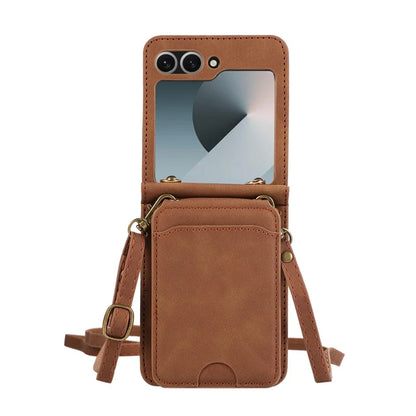Cartera de cuero para Z Flip 5