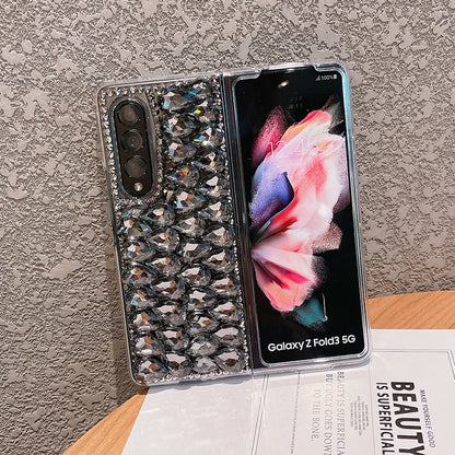 Estuche plegable Z Fold 4 con diamantes de imitación
