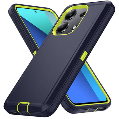 A black and blue MOtterBox case for an iPhone.
