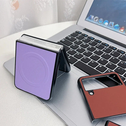 Funda de cuero Magsafe para Z Flip 6