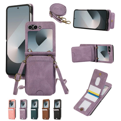 Cartera de cuero para Z Flip 6