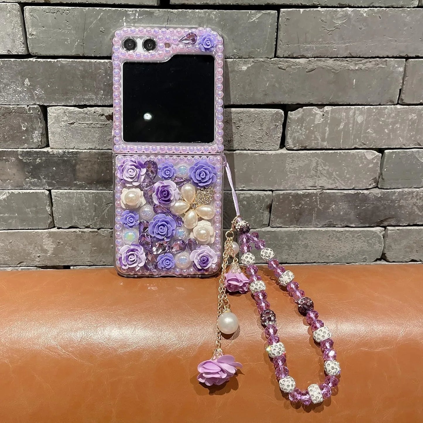 Funda perlada brillante para Z Flip 5