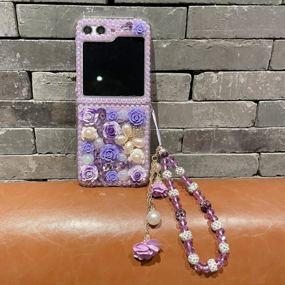 Funda perlada brillante para Z Flip 5