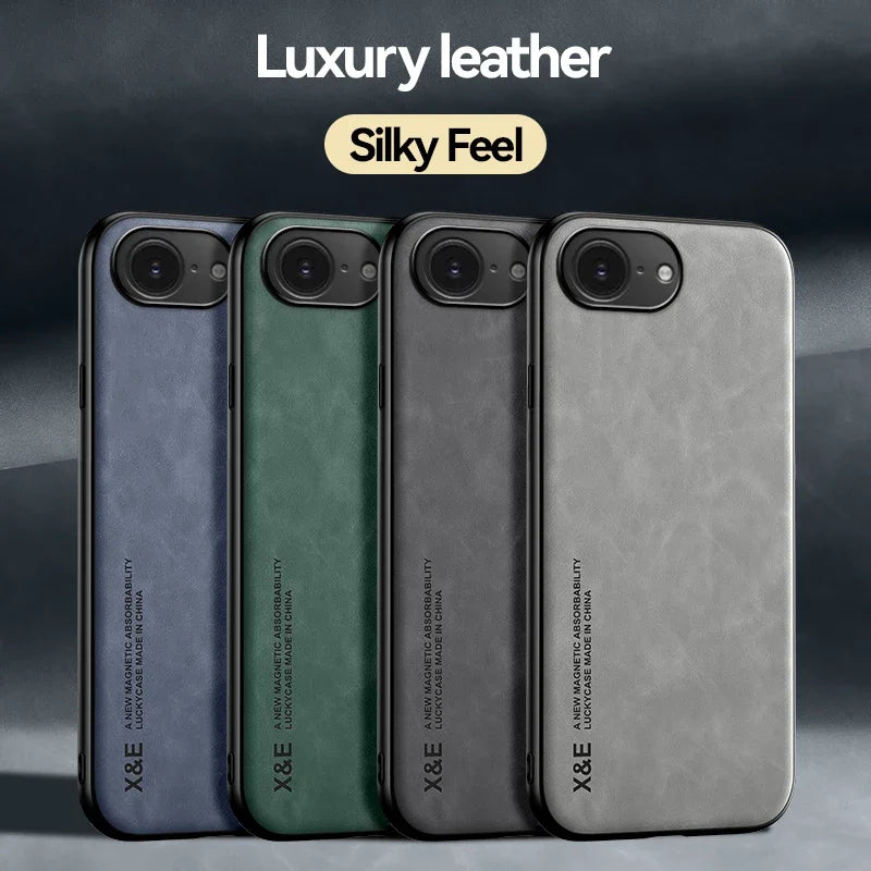 iPhone 16E Magnetic Leather Case
