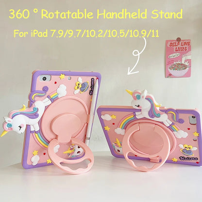 Funda con diseño de caballo de dibujos animados para iPad Pro 9.7 y Air 1 y 2