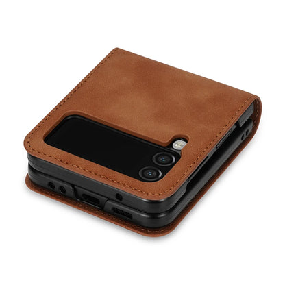 Funda de cuero a prueba de golpes para Z Flip 5