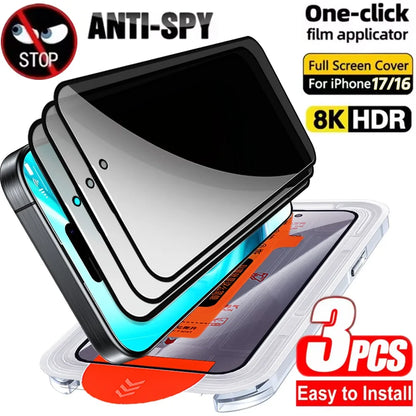 3 Pack Privacy & Clear Screen Protector for iPhone 17 / 17 Pro / 17 Pro Max – OA-Mobi