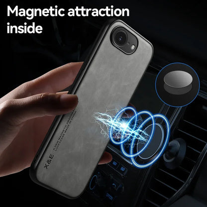 iPhone 16E Magnetic Leather Case